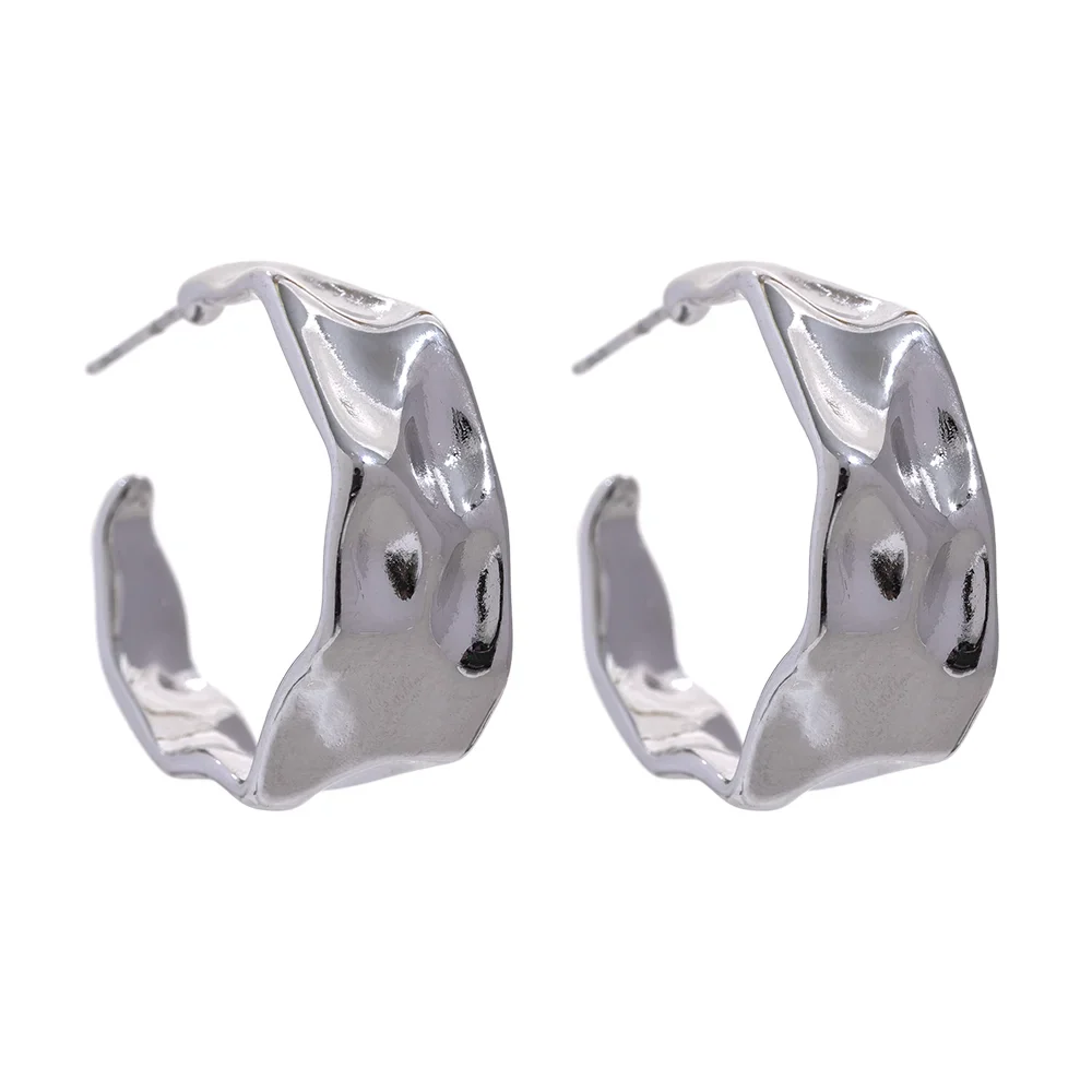 C-Shape Hoop Earrings