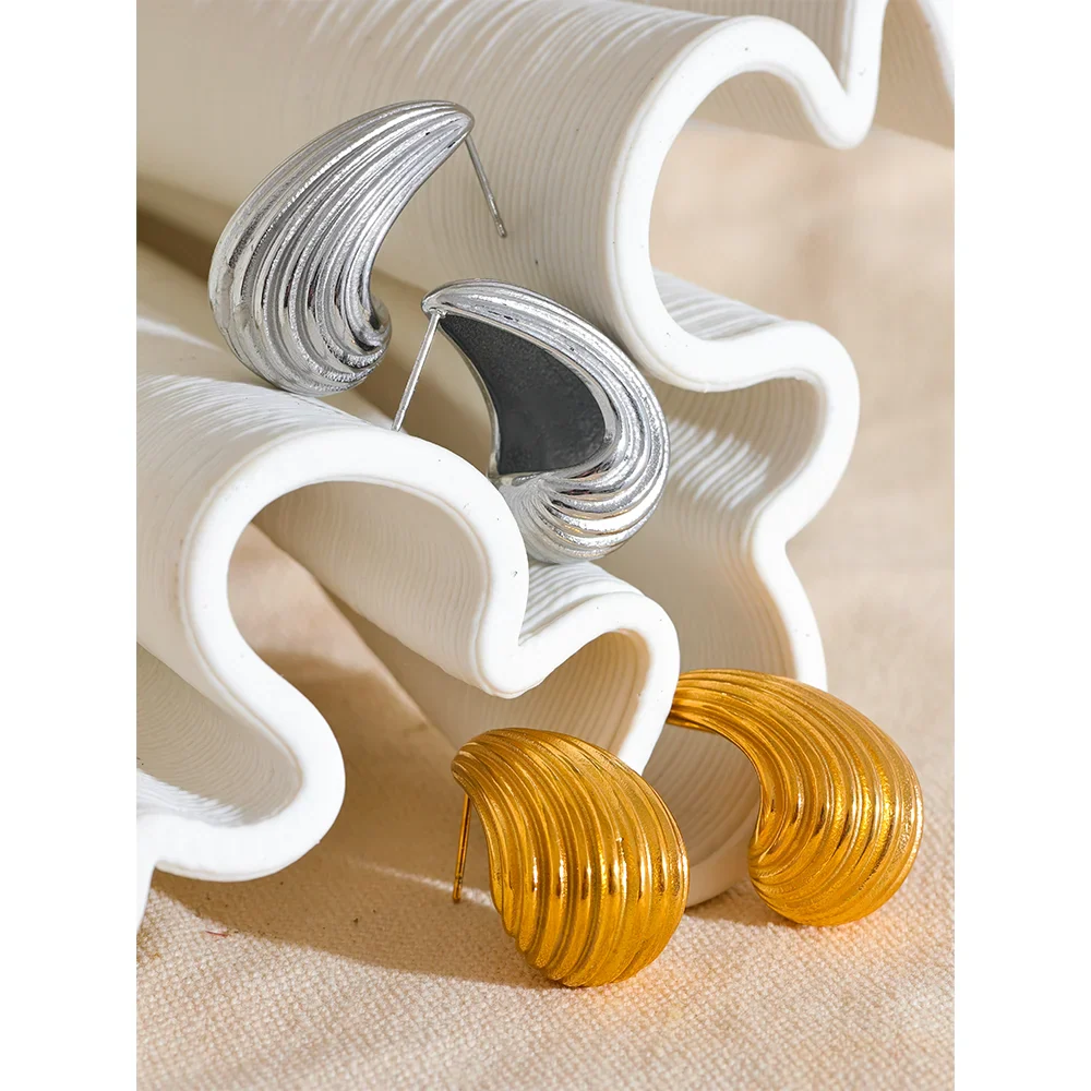 Stripe Half Empty Earrings