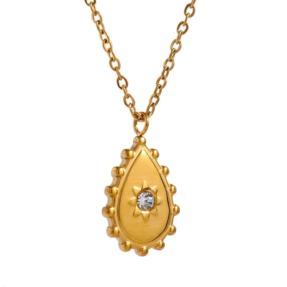 Necklace With Oval Pendant