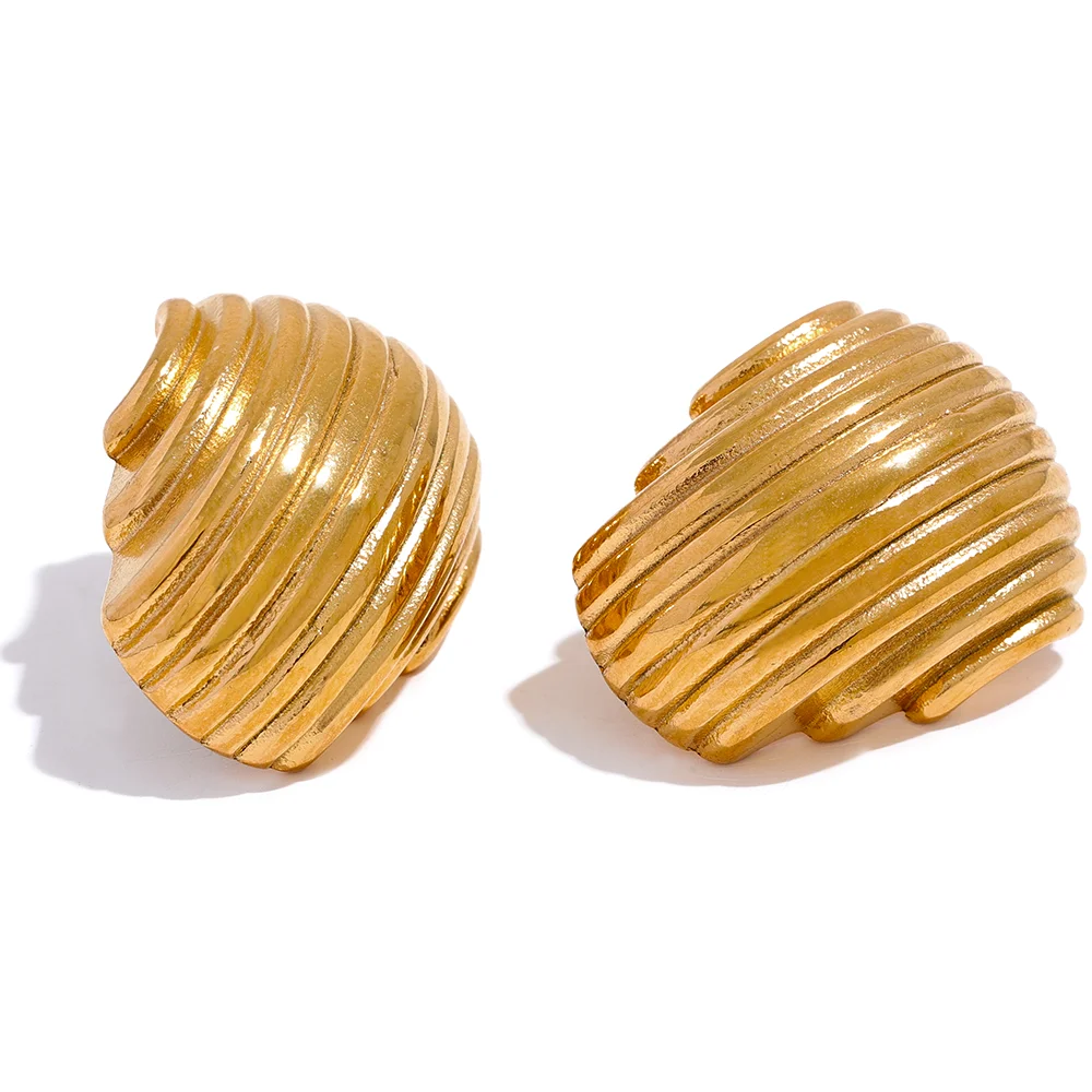 Geometric Chunky Stud Earrings
