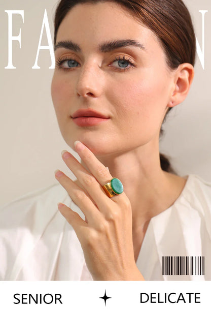 Wide band rings with stones
