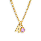 Custom/Personalized Initial Pendant Necklace w/ Birthstone