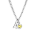 Custom/Personalized Initial Pendant Necklace w/ Birthstone