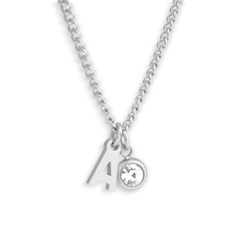 Custom/Personalized Initial Pendant Necklace w/ Birthstone