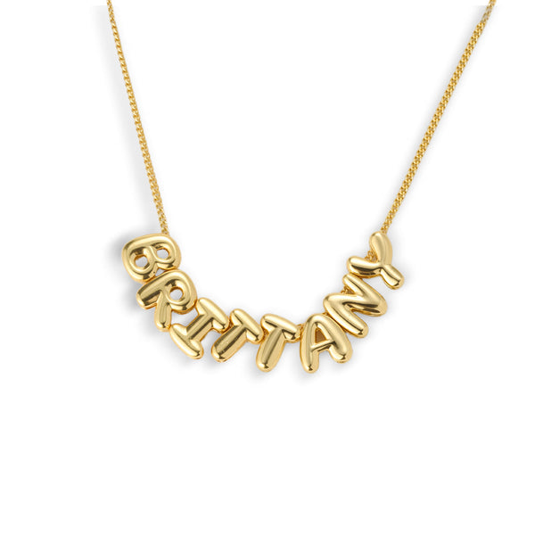 Custom/Personalized Bubble Letter Name Necklace