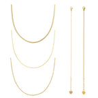 Fine Lines Bundle: 5 Piece Necklace and Bracelet Bundle