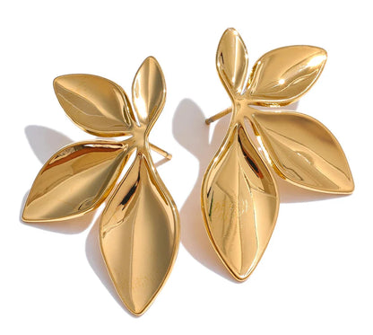 Gold Flower Earrings
