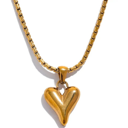 Heart Pendant Choker Necklace