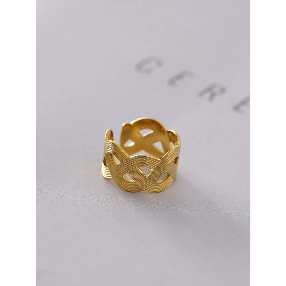 Handmade Weave Stainless Steel Ring