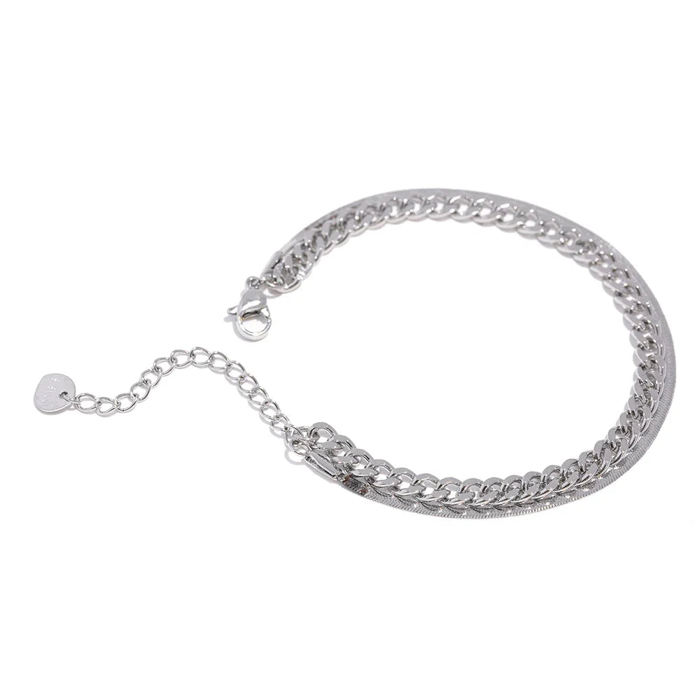 Stylish Double Layer Chain Bracelet