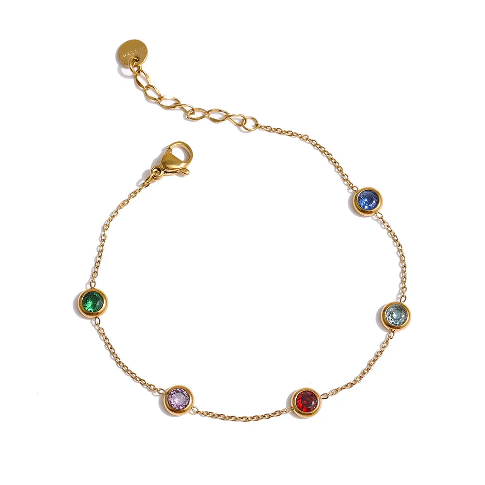 Cubic Zirconia Chain Bracelet