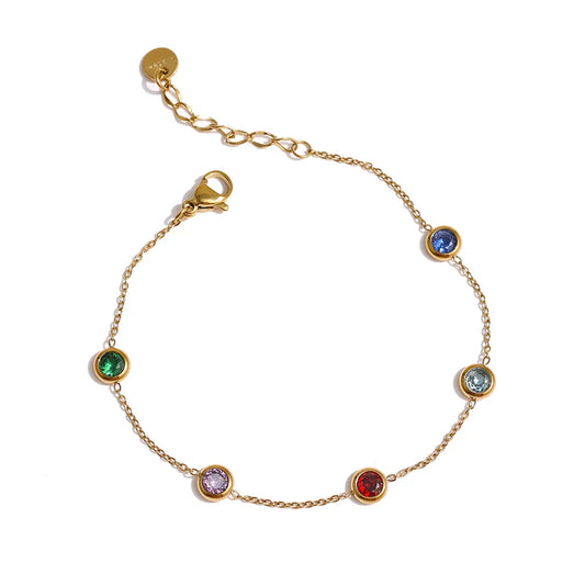 Cubic Zirconia Chain Bracelet