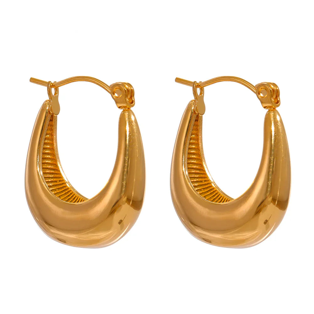 Chunky Geometric Hoop Earrings