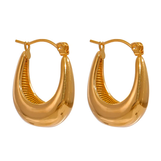 Chunky Geometric Hoop Earrings
