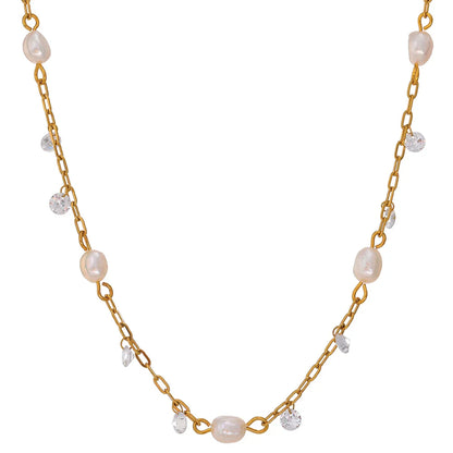 Pearl & Zircon Necklace