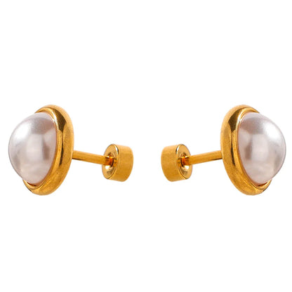 Imitation Pearl Screw-Back Studs