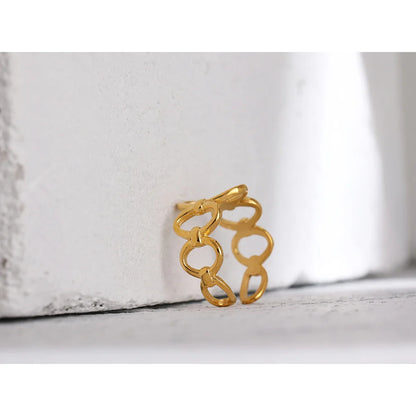Metal Golden Opening Ring