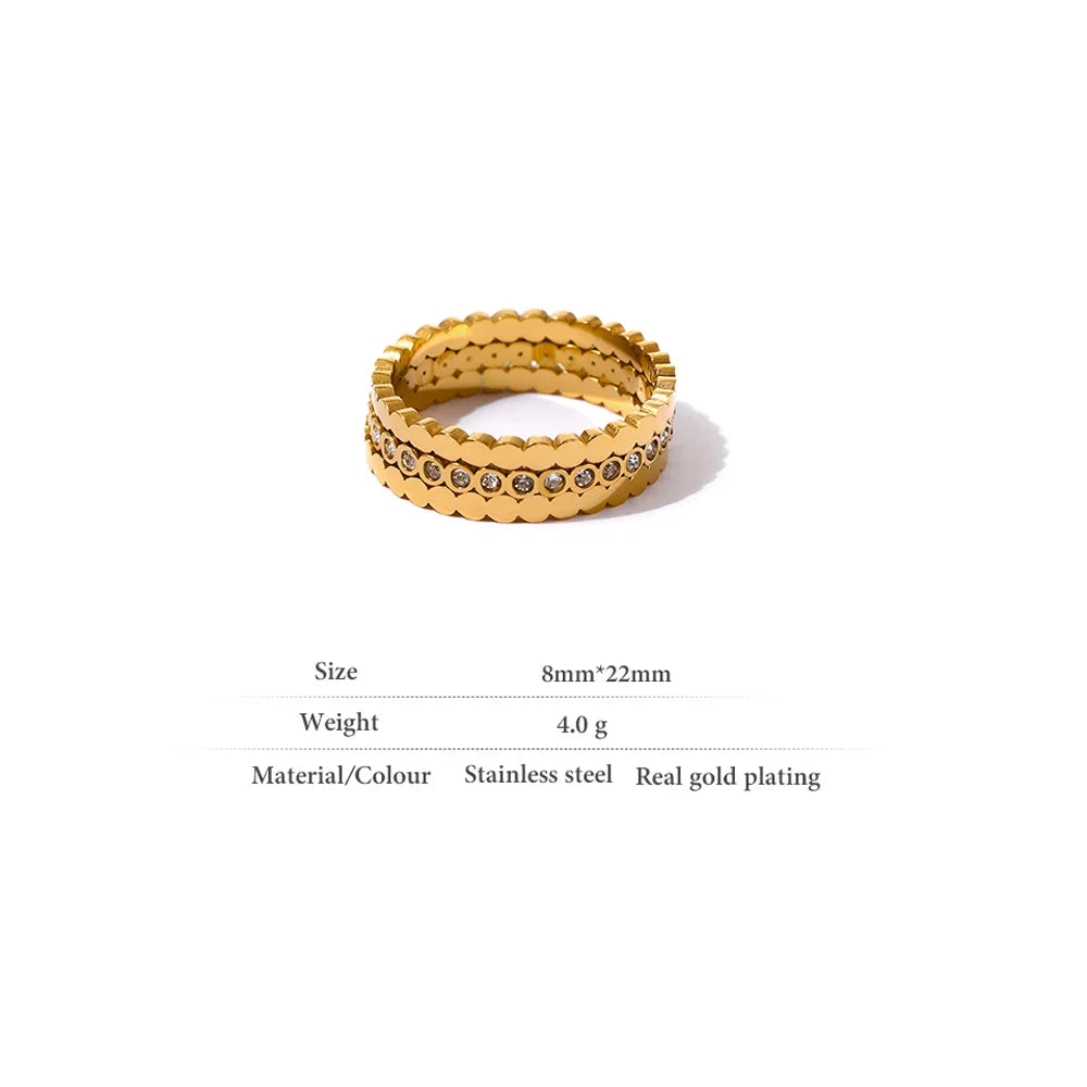 Bling Cubic Zirconia Round Ring
