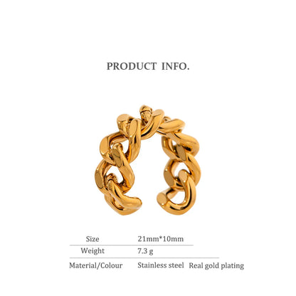 Trendy Chain Opening Ring