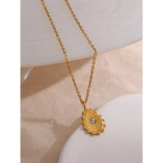 Necklace With Oval Pendant