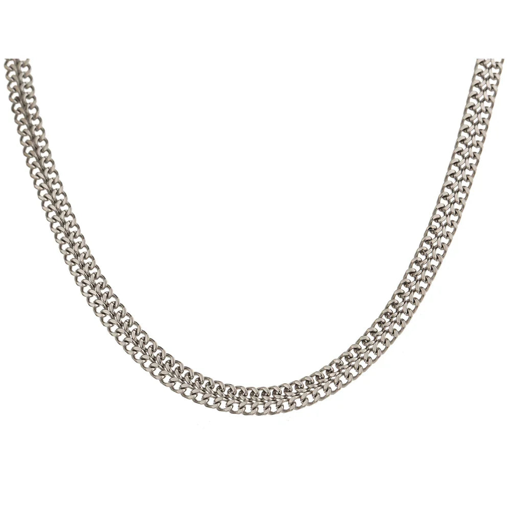 Double Layer Flat Chain Necklace