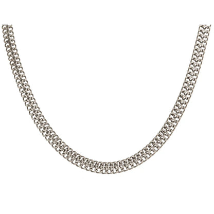 Double Layer Flat Chain Necklace