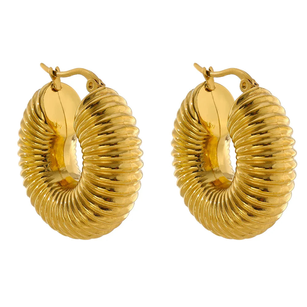 Chunky Gold Hoops
