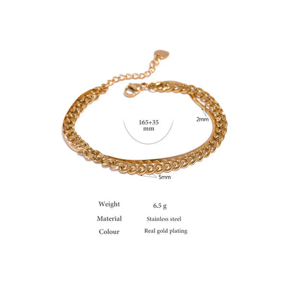 Stylish Double Layer Chain Bracelet