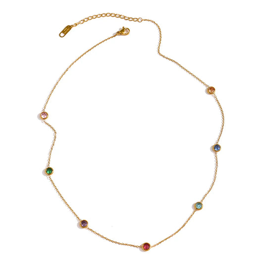 Colorful Cubic Zirconia Necklace