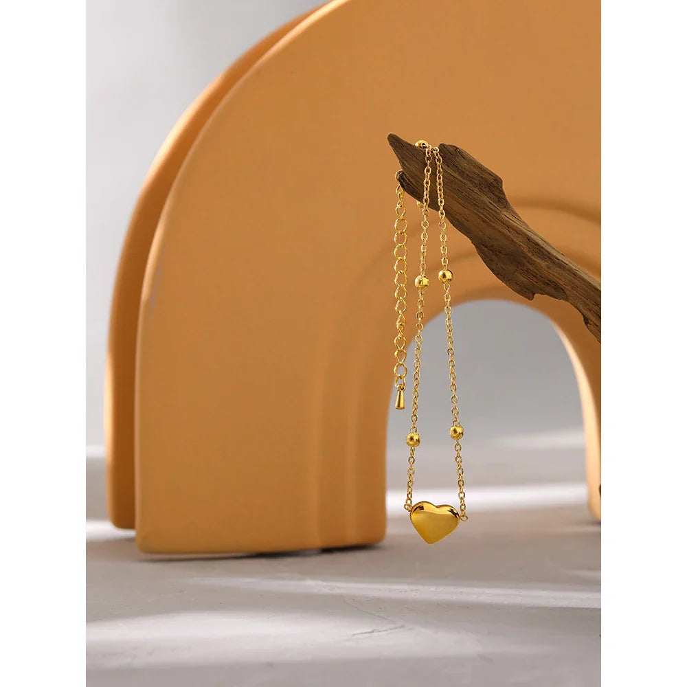 Gold Heart Anklet