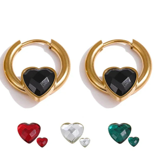 Heart Shaped Stud Earrings