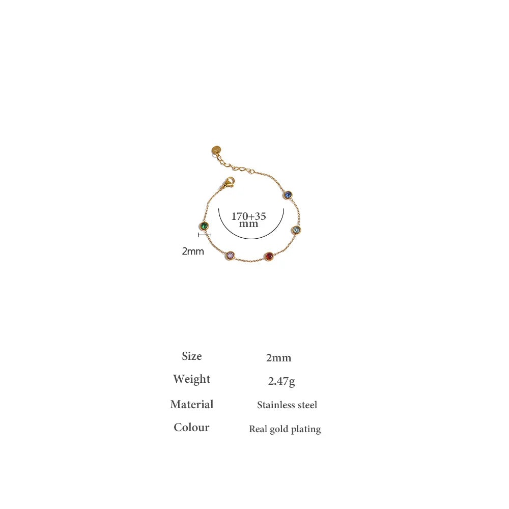 Cubic Zirconia Chain Bracelet
