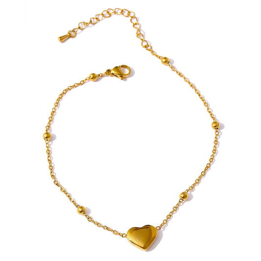 Gold Heart Anklet