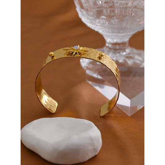 Celestial Resin Cuff Bracelet