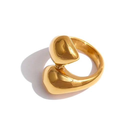 Metalic Texture Snake Ring