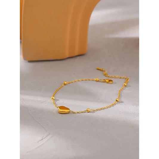 Gold Heart Anklet