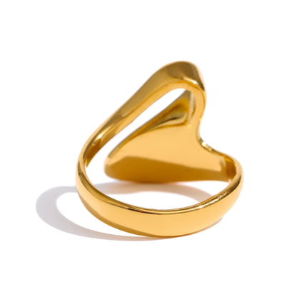 Metal Golden Statement Finger Ring