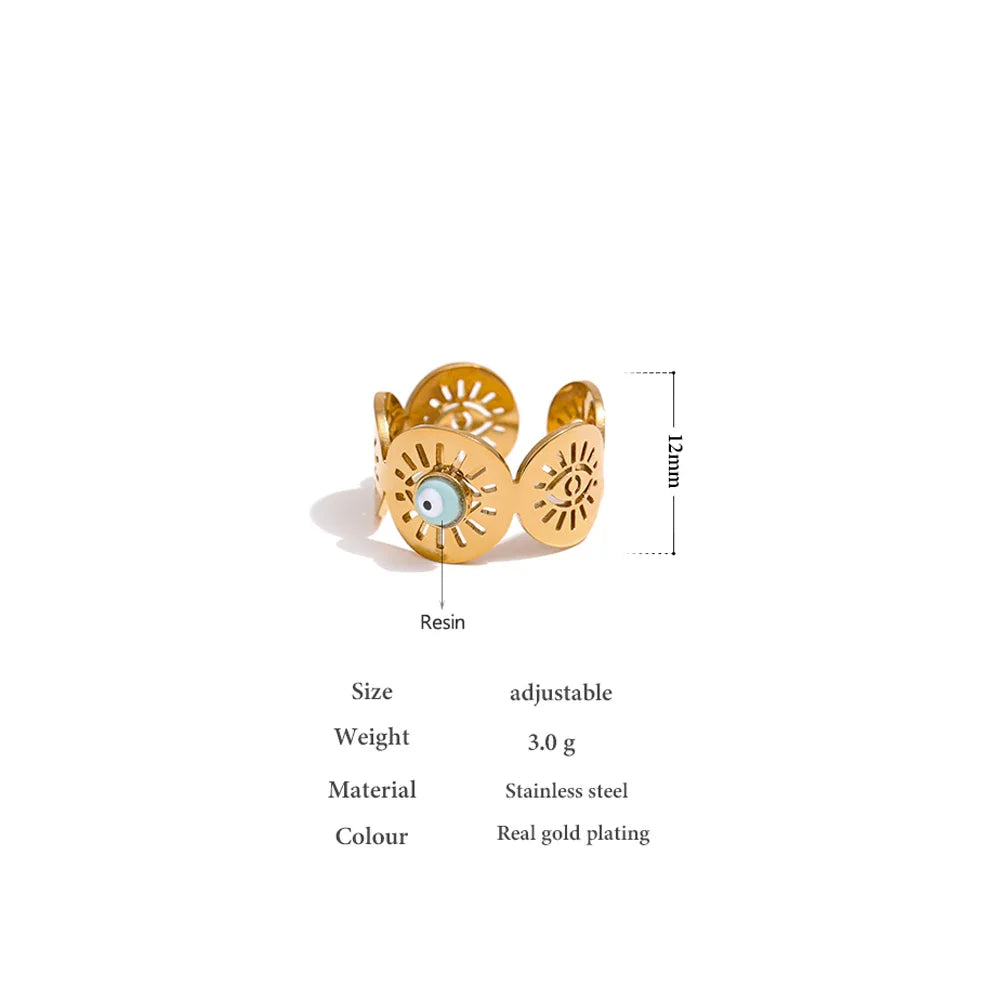 Evil Eye Ring Gold