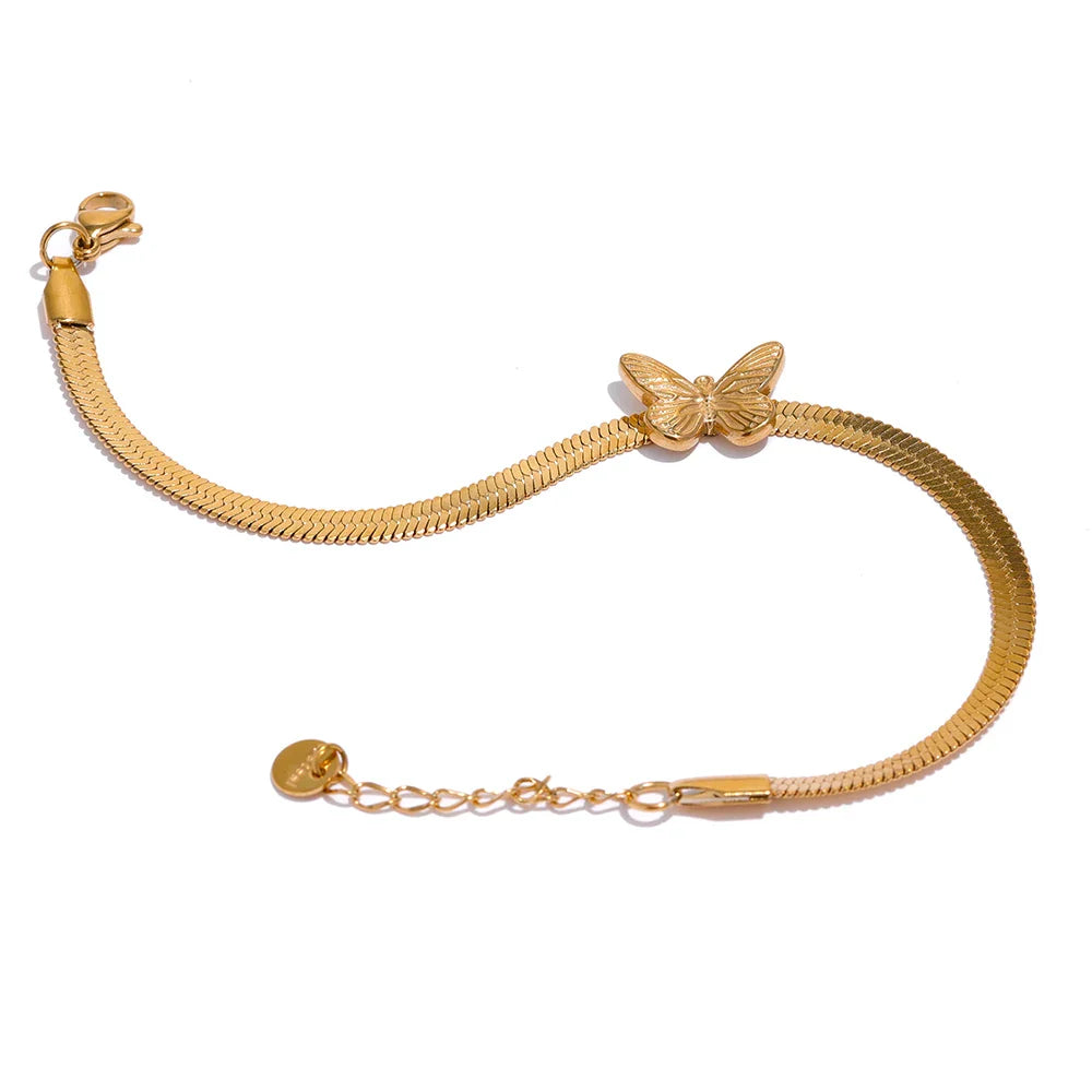 Butterfly Snake Chain Bracelet