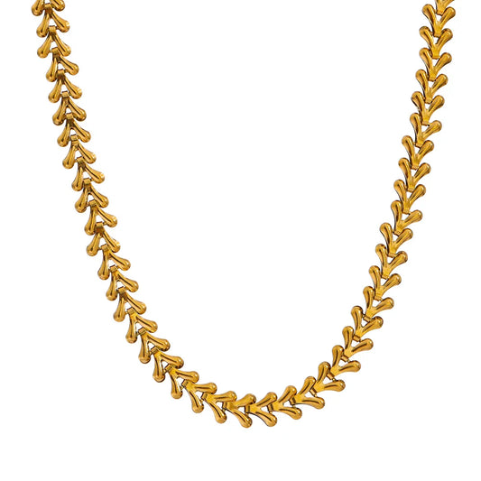 Stainless Steel Leaf Necklace