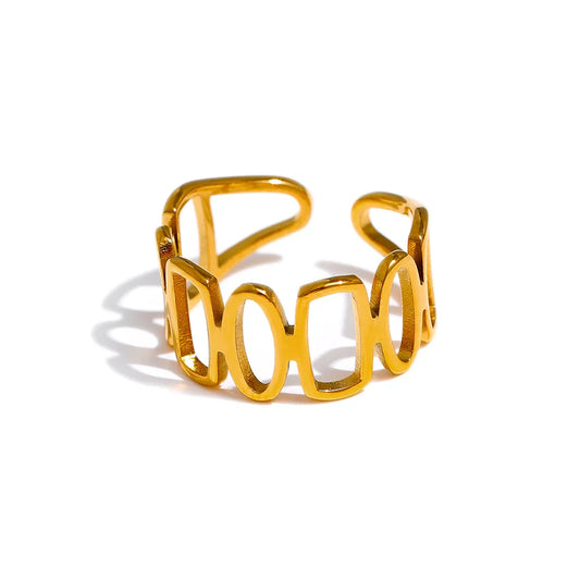 Irregular Geometric Opening Ring