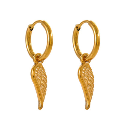 Wing Huggie Hoop Earrings