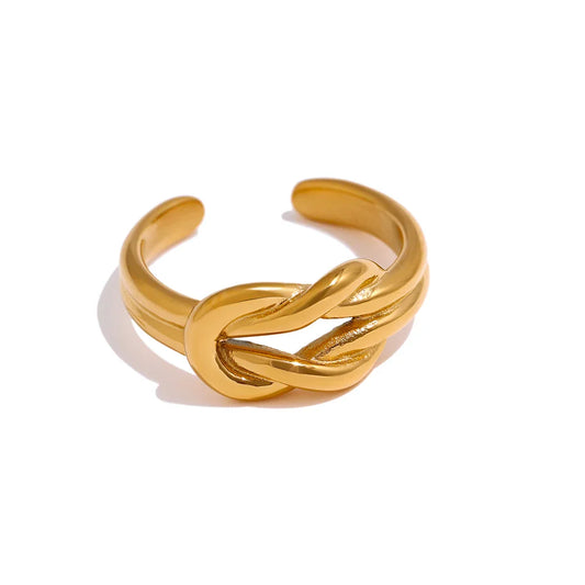 Minimalist Metal Golden Opening Ring