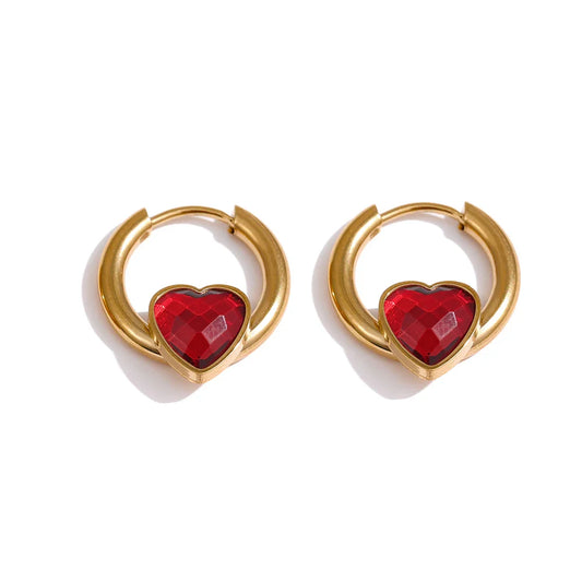 Heart Shaped Stud Earrings