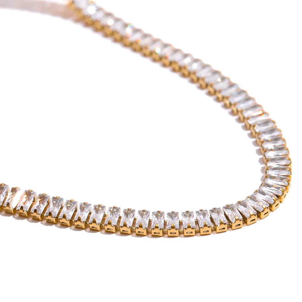 Colorful CZ Chain Necklace