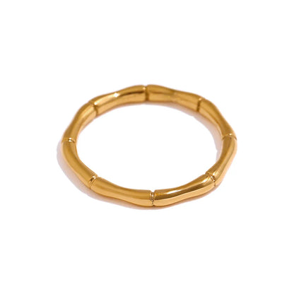 Bamboo Joint Metal Finger Ring
