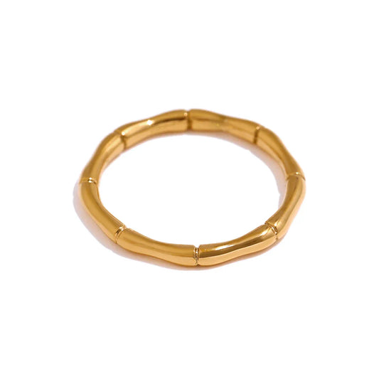 Bamboo Joint Metal Finger Ring