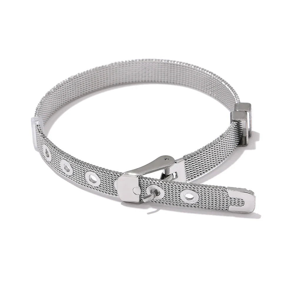 Chic Metal Texture Bangle
