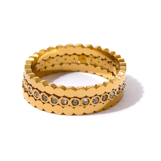 Bling Cubic Zirconia Round Ring