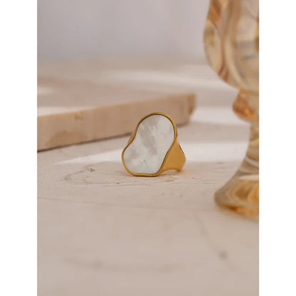 Occident Irregular Natural Shell Vintage Rings for Women